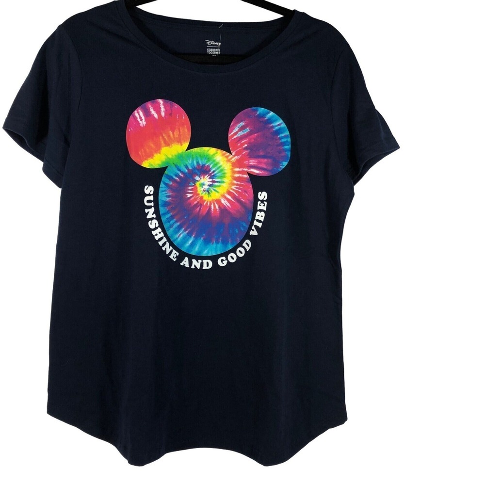 Disney Mickey Sunshine and Good Vibes Tie Dye T Shirt  M